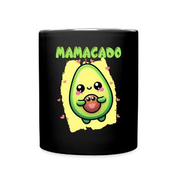 Mamacado Avocado Liebhaberin Muttertag - Tasse einfarbig - Schwarz - Vorne