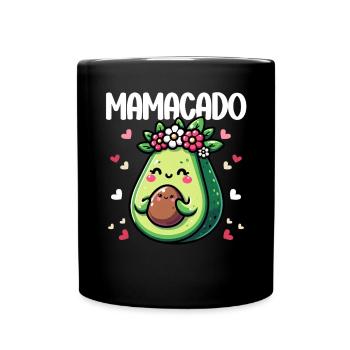 Mamacado Avocado Liebhaberin Muttertag - Tasse einfarbig - Schwarz - Vorne