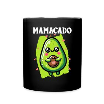 Mamacado Avocado Liebhaberin Muttertag - Tasse einfarbig - Schwarz - Vorne