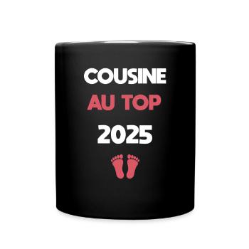 Cousine bei der Top-Schwangerschaftsankündigung 2025 - Tasse einfarbig - Schwarz - Vorne