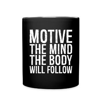 motif l’ le corps suivra - Mug uni - noir - Devant