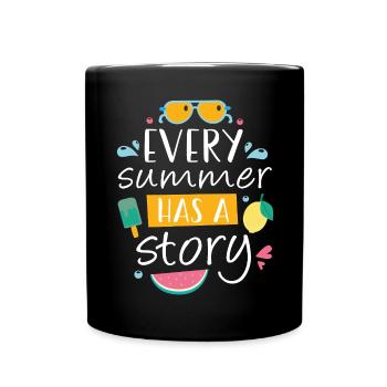 Jeder Sommer hat eine Geschichte - Tasse einfarbig - Schwarz - Vorne