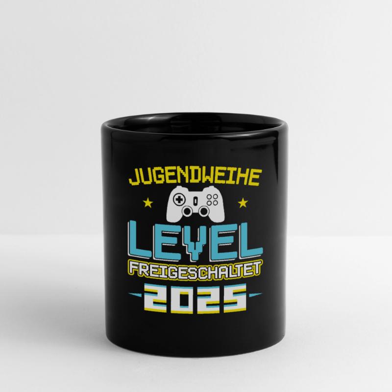 Jugendweihe 2025 Mädchen Junge Tasse einfarbig