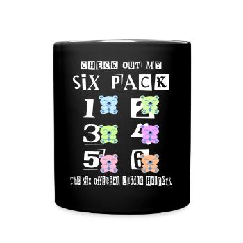 Teddy Kuschel Six Pack - Tasse einfarbig - Schwarz - Vorne