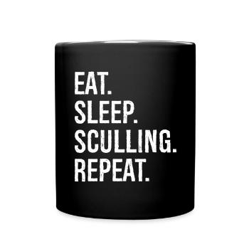 Manger dormir godille répéter - Mug uni - noir - Devant