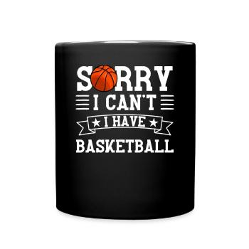 Désolé, j’ai du basket - Mug uni - noir - Devant