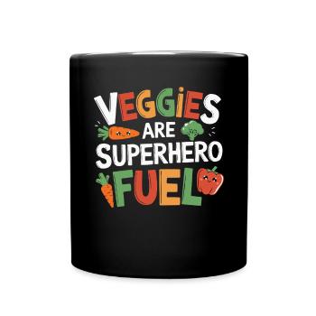 Healthy Eating Habits For Children Eat Green - Full Colour Mug - black - Front