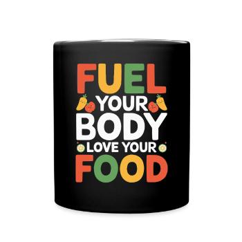 Healthy Eating Habits For Children Eat Green - Full Colour Mug - black - Front