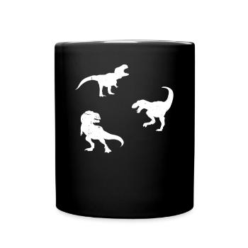 Silhouette de dinosaure T-Rex dinosaure - Mug uni - noir - Devant