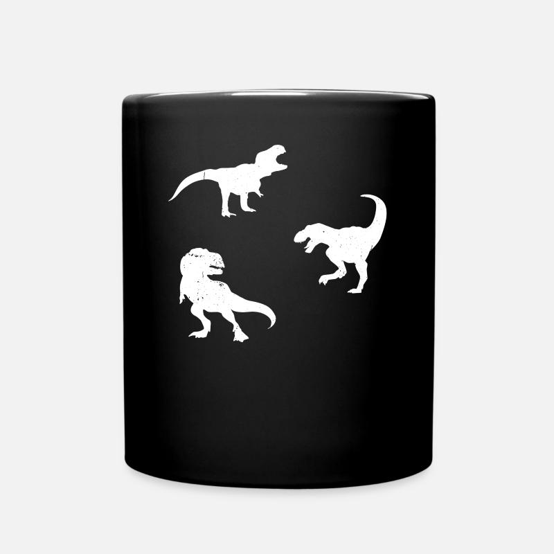 Dinosaur Silhouette T-Rex Dinosaur - Tasse einfarbig - Schwarz