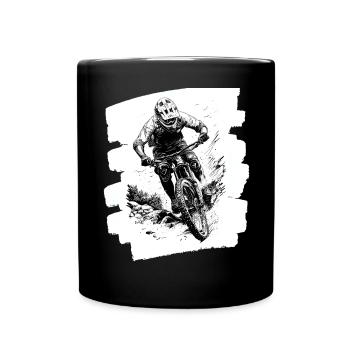 Vététistes Descente Montagne Cyclisme - Mug uni - noir - Devant