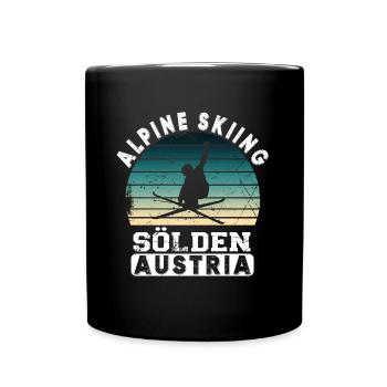 Sölden Ski Resort Austrian Alps Skiing - Full Colour Mug - black - Front
