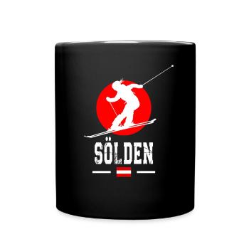 Sölden Ski Resort Austrian Alps Skiing - Full Colour Mug - black - Front