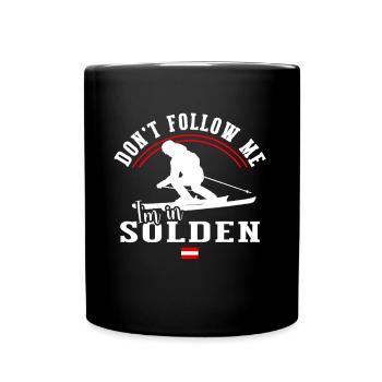 Sölden Ski Resort Austrian Alps Skiing - Full Colour Mug - black - Front