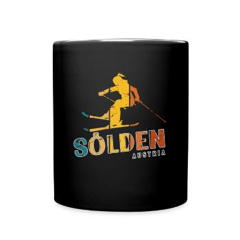 Sölden Ski Resort Austrian Alps Skiing - Full Colour Mug - black - Front