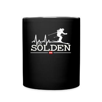 Sölden Ski Resort Austrian Alps Skiing - Full Colour Mug - black - Front
