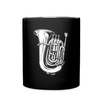 Dessin de tuba - Mug uni - noir - Devant