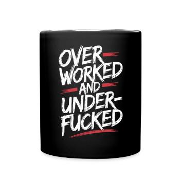 Ausgefallener, überarbeiteter und unterfickter Graffiti-Stil - Tasse einfarbig - Schwarz - Vorne
