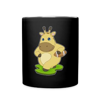 Sport de football américain de girafe - Mug uni - noir - Devant