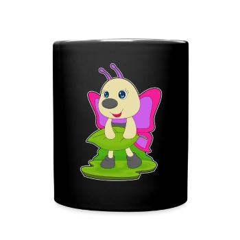Feuille de papillon - Mug uni - noir - Devant