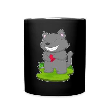 Cat Poker Poker Cards - Full Colour Mug - black - Front