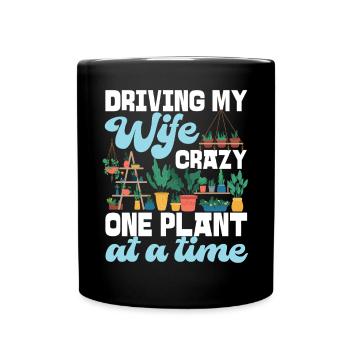 Amoureux des plantes Jardinage Femme Mari - Mug uni - noir - Devant