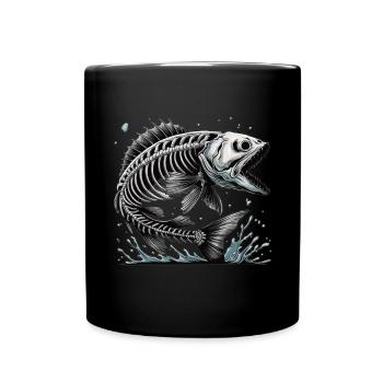 Poisson osseux maléfique des profondeurs - Mug uni - noir - Devant