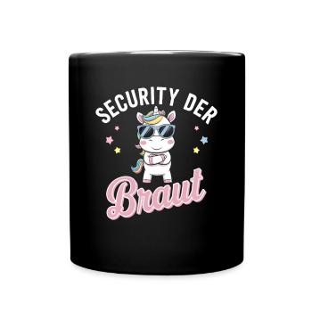 Security of the Bride Unicorn Bachelor Party Group Shirt - Full Colour Mug - black - Front
