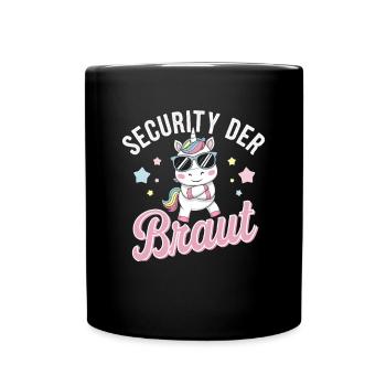 Security of the Bride Unicorn Bachelor Party Group Shirt - Full Colour Mug - black - Front