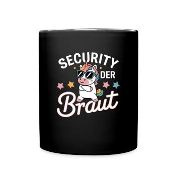 Security of the Bride Unicorn Bachelor Party Group Shirt - Full Colour Mug - black - Front