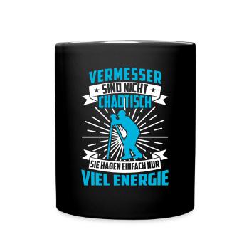 L’arpenteur est un arpenteur-géomètre chaotique - Mug uni - noir - Devant