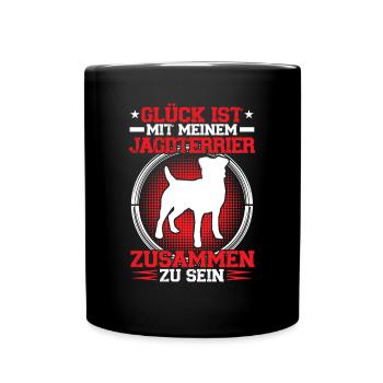 Avec mon terrier de chasse, son chien de chasse allemand - Mug uni - noir - Devant