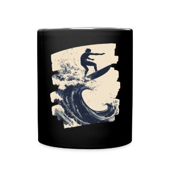 Surfer Surfing Surfboard Surfing - Full Colour Mug - black - Front