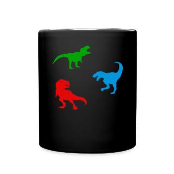Silhouette de dinosaure T-Rex Silhouette de dinosaure - Mug uni - noir - Devant