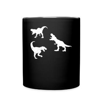 Silhouette de dinosaure T-Rex dinosaure - Mug uni - noir - Devant