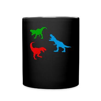 Silhouette de dinosaure T-Rex Silhouette de dinosaure - Mug uni - noir - Devant