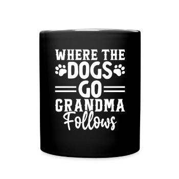 Cadeaux de grand-mère pour chien - Mug uni - noir - Devant