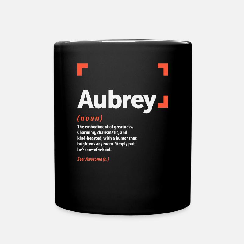 Aubrey Définition Nom personnalisé Aubrey - Mug uni - noir