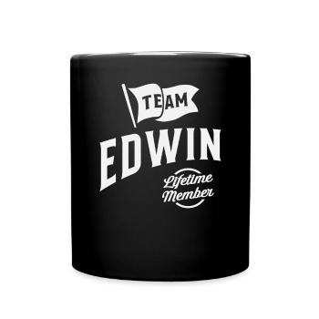Team Edwin Lifetime Member Personalized Name Edwin - Full Colour Mug - black - Front