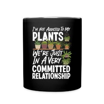 Amateur de plantes jardinage Je ne suis pas - Mug uni - noir - Devant