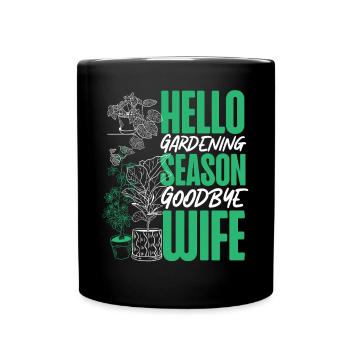 Amoureux des plantes Jardinage Mari Femme - Mug uni - noir - Devant