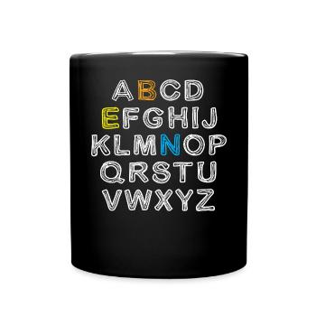 BEN Vorname Outfit Einschulung Geburtstag Schule - Tasse einfarbig - Schwarz - Vorne