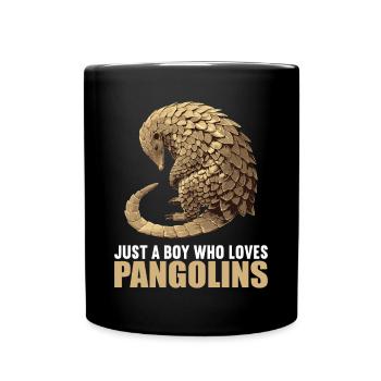 Schuppentiere Pangolin Schuppentier - Tasse einfarbig - Schwarz - Vorne