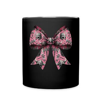 Coquette Bow Viking Norse Mythology Ribbon - Full Colour Mug - black - Front