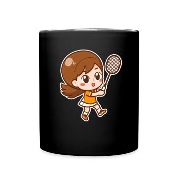 Badminton Girls - Full Colour Mug - black - Front