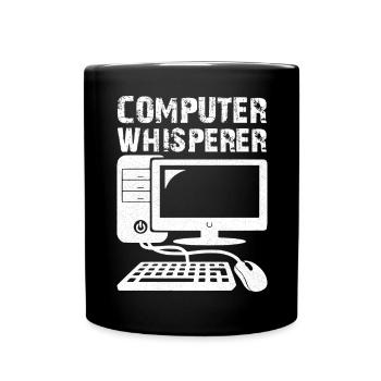 computer whisperer - Tasse einfarbig - Schwarz - Vorne