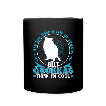 Quokka finden mich cool Beuteltier Quokka - Tasse einfarbig - Schwarz - Vorne