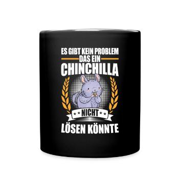 Le chinchilla résout des problèmes de souris laineuse rongeur - Mug uni - noir - Devant
