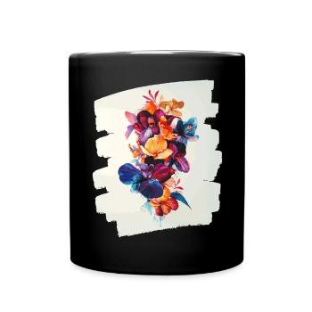 Spring Spring Beginning Flower Flowers - Full Colour Mug - black - Front