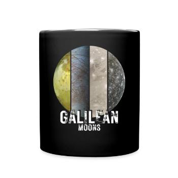 Jupiter Moons - Galilean Moons - Full Colour Mug - black - Front